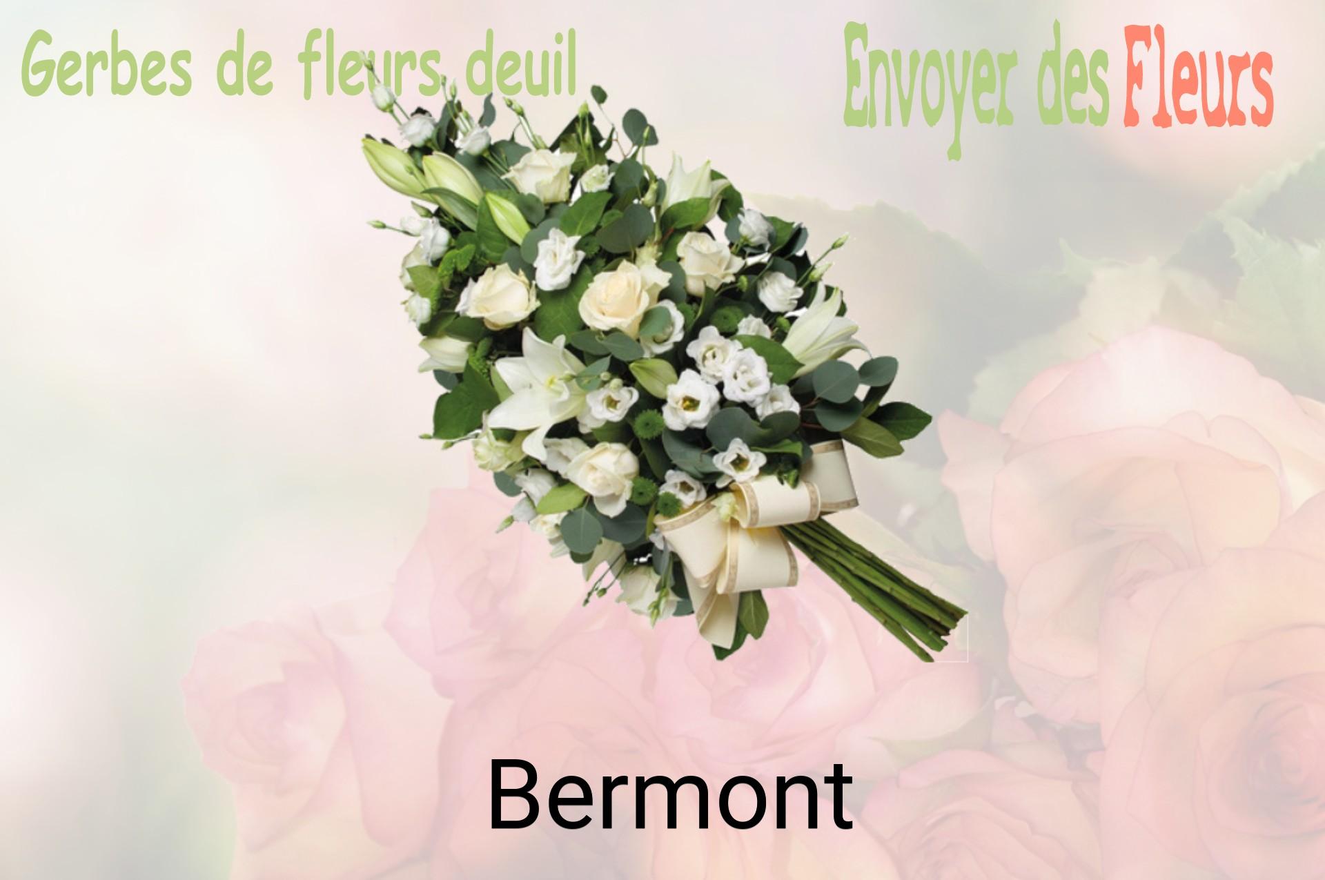 Gerbe de fleurs de deuil livrée à Bermont